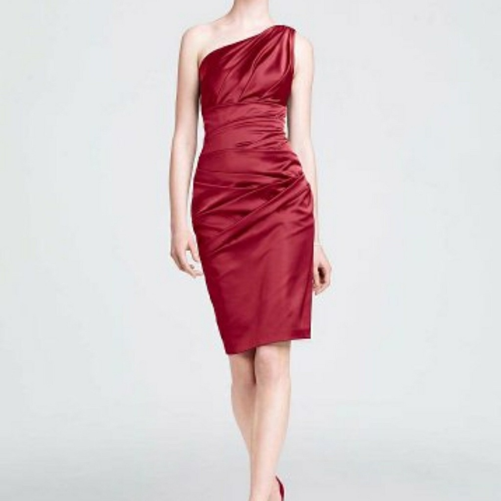 Burgundy Davids Bridal Dress